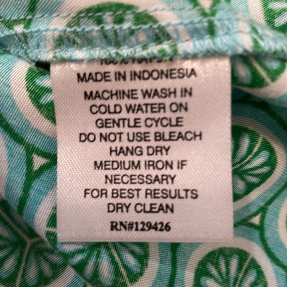 ESCAPADA v-neck tunic in aqua, green & white, small, EUC - Picture 8 of 10